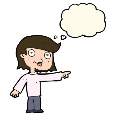 Düşünce baloncuğu olan bir çizgi film karakteri