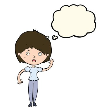 kabarcık karikatür sallayarak kadınla sanıyordum