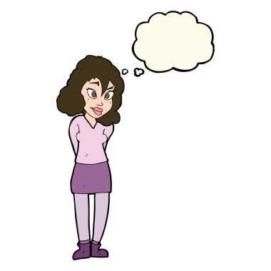 만화 혼동 생각 거품을 가진 여자