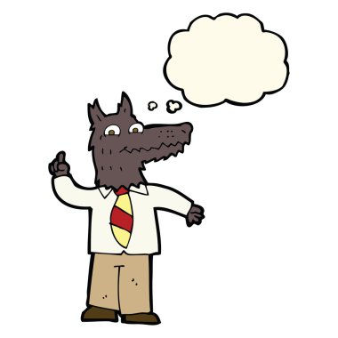 Düşünce baloncuğu fikri olan çizgi film iş kurdu.