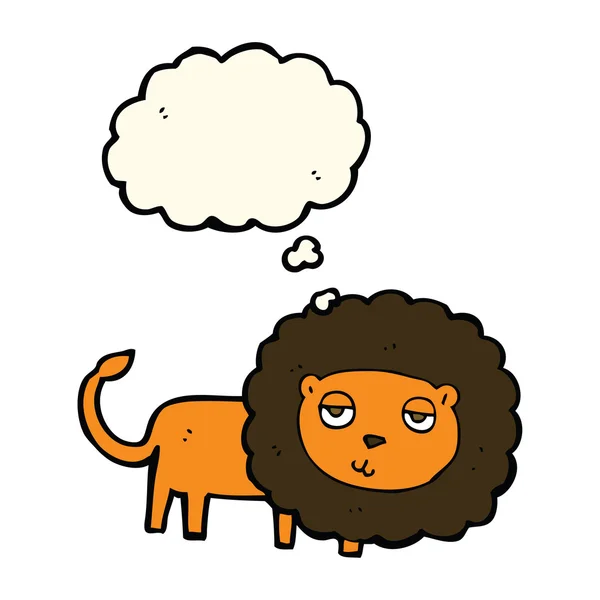 Lew z kreskówki z bańki myślowej — Wektor stockowy