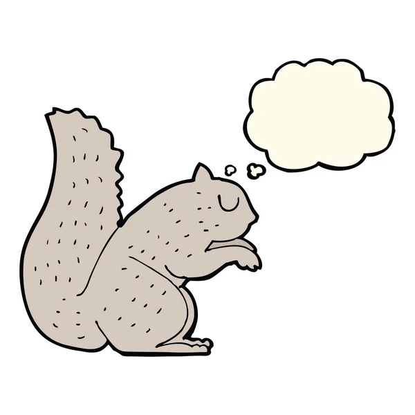 Cartoon squirrel with thought bubble — Stock Vector