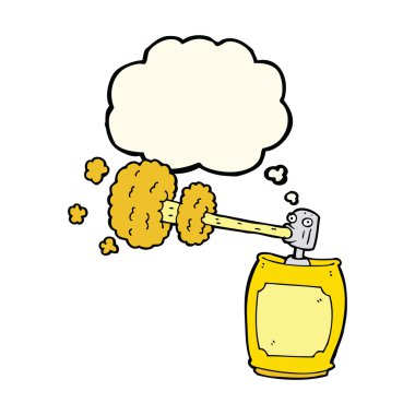 Düşünce baloncuklu çizgi film spreyi