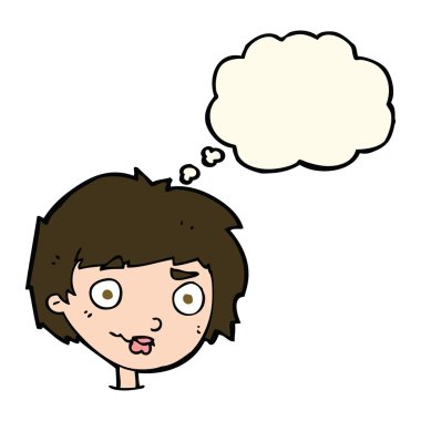 만화 혼동 생각 거품을 가진 여자