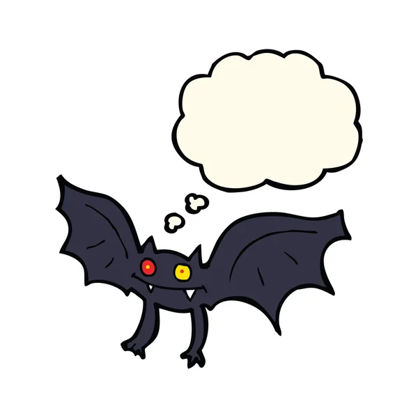 Kreskówkowy nietoperz wampir z bańki myśli — Wektor stockowy