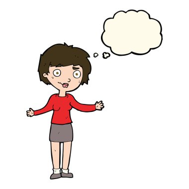 만화 혼동 생각 거품을 가진 여자