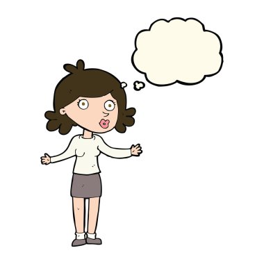 만화 혼동 생각 거품을 가진 여자