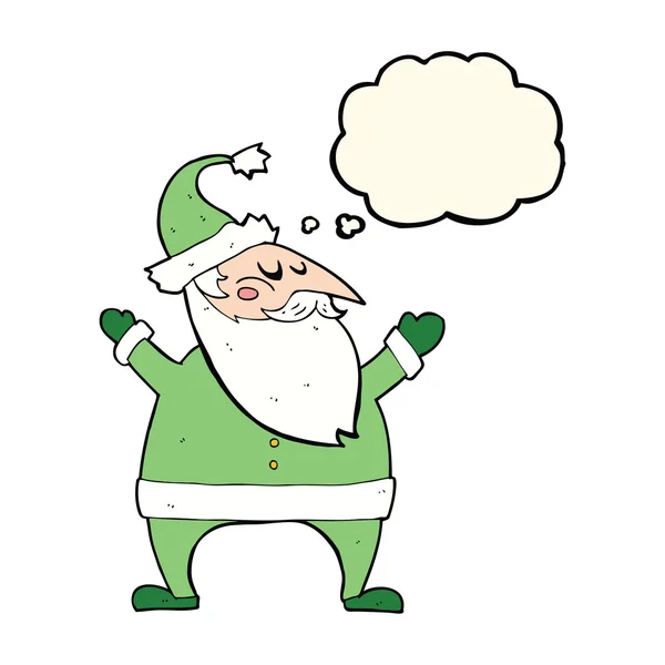 Kreskówki Santa Claus z bańki myślowej — Wektor stockowy