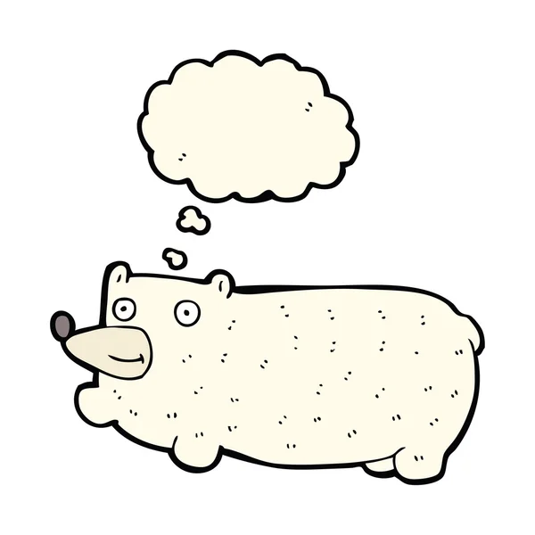Vicces rajzfilm medve gondolat buborék — Stock Vector