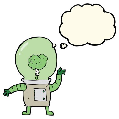 Düşünce baloncuklu robot robot robot robot.