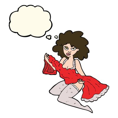 çizgi film kadın düşünce balonu ile değiştirme