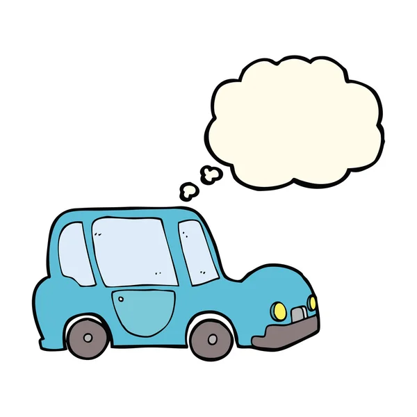 Cartoon car with thought bubble — Stock Vector