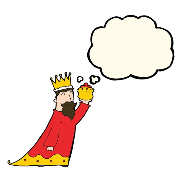 One of the three wise men with thought bubble — Stock Vector