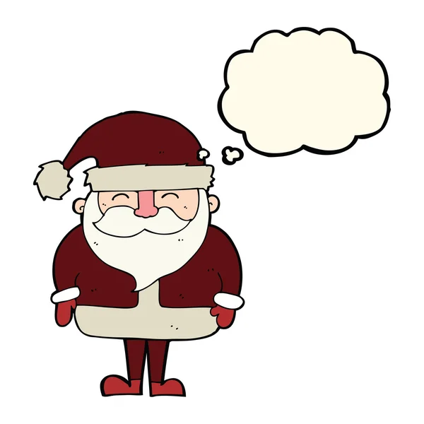 Dibujos animados Santa Claus con burbuja de pensamiento — Archivo Imágenes Vectoriales