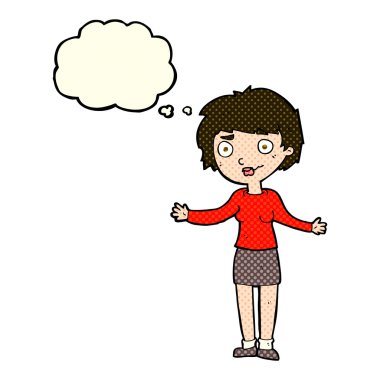 만화 혼동 생각 거품을 가진 여자