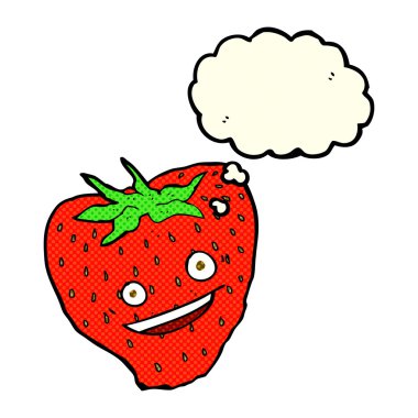 çizgi film düşünce balonu ile çilek