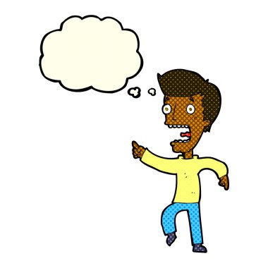 Çizgi film, düşünce balonlu adamı dehşete düşürdü.