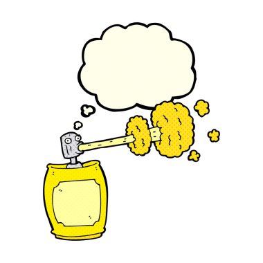 Düşünce baloncuklu çizgi film spreyi