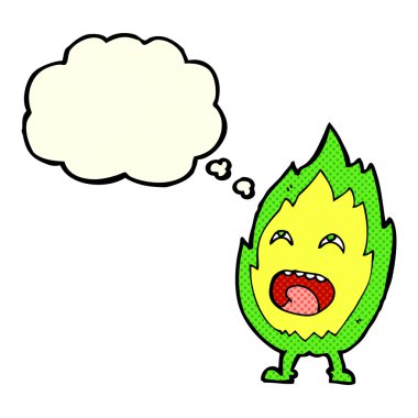 Düşünce baloncuklu çizgi film karakteri