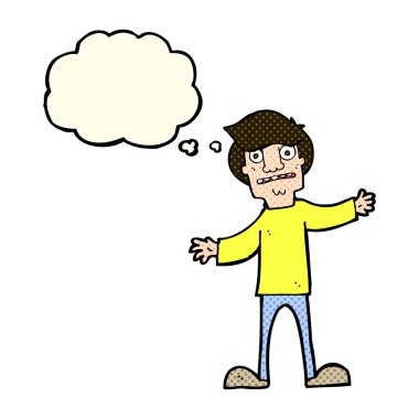 Çizgi film adamı düşünce balonuyla şaşırttı.