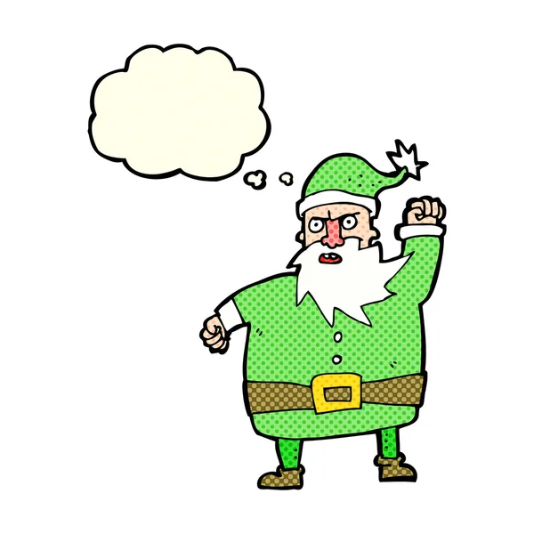 Cartoon santa claus with thought bubble — Stock Vector