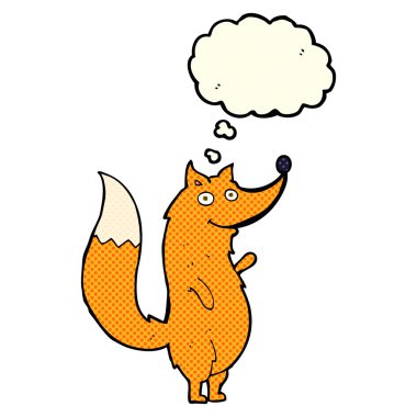 Fox düşünce balonu ile sallayarak çizgi film