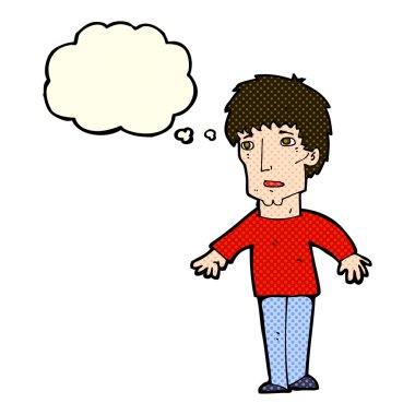 Çizgi film adamı düşünce balonuyla şaşırttı.