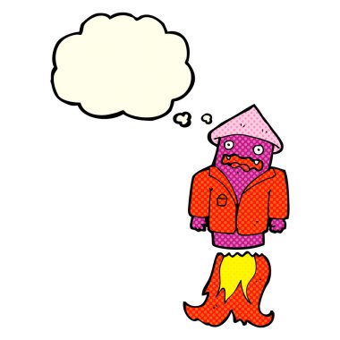 Düşünce baloncuklu iş elbisesi içinde havai fişekler.