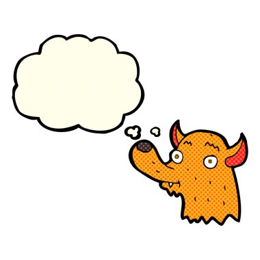 karikatür mutlu fox ile düşünce balonu