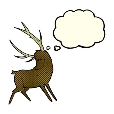 Düşünce balonu karikatür geyik