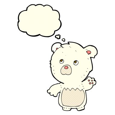çizgi film polar ayıcık düşünce balonu ile