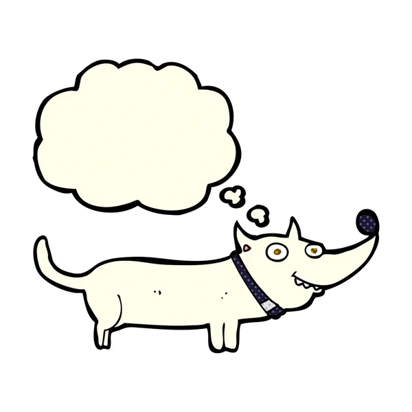 Kreslený šťastný pes s myšlenkovou bublinou — Stockový vektor