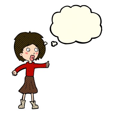 düşünce balonu kadınla çizgi film