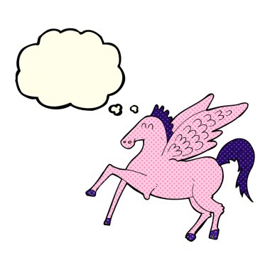 Düşünce baloncuklu çizgi film Pegasus