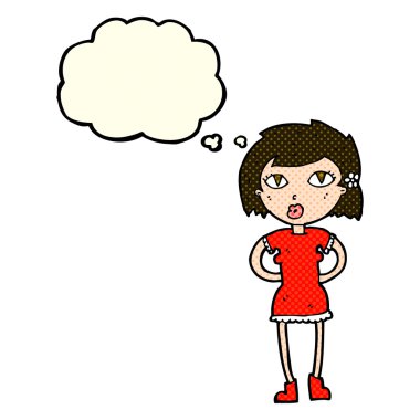 düşünce balonu kadınla çizgi film