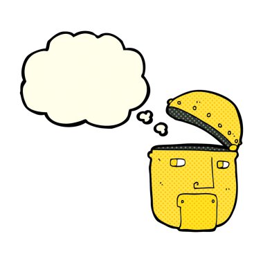 Düşünce baloncuklu robot kafası