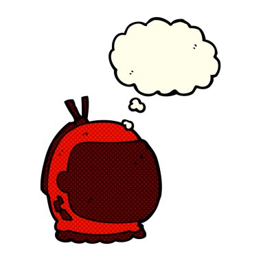 Düşünce baloncuklu astronot miğferi