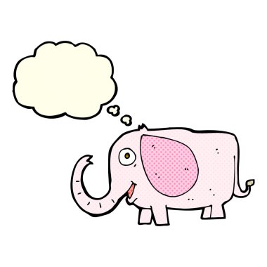 Düşünce baloncuklu bebek fil.