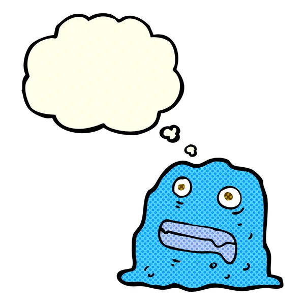 Düşünce baloncuklu çizgi film yaratığı