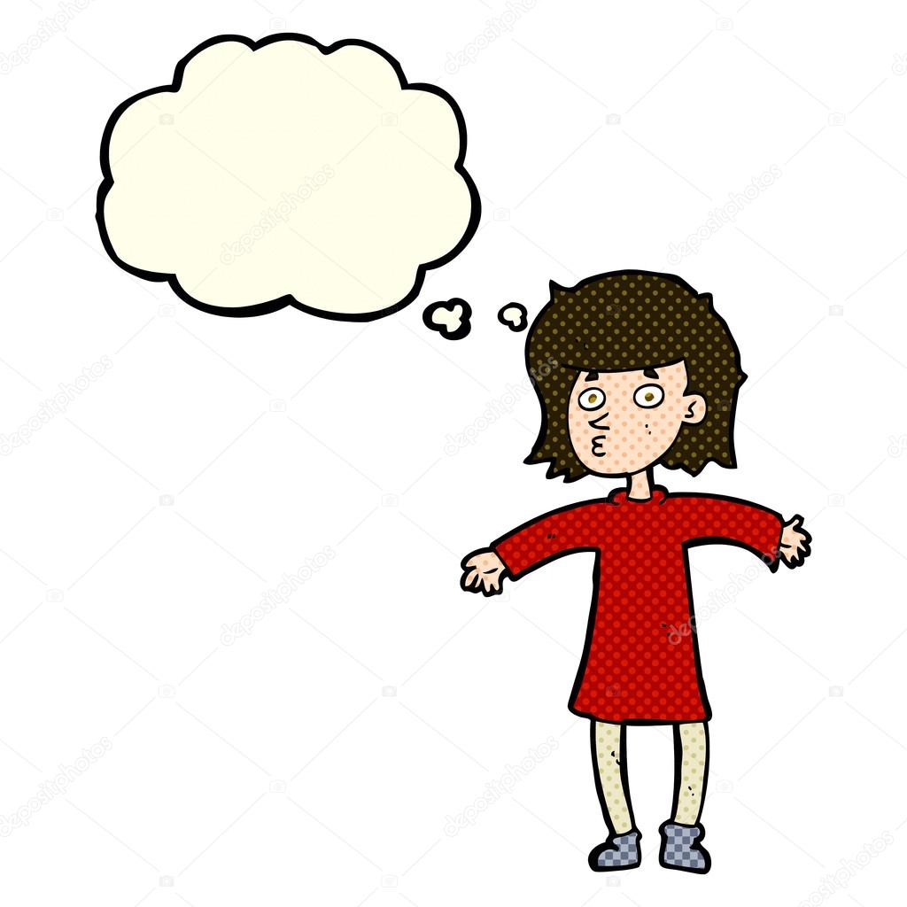 Image vectorielle Dessin animé femme nerveuse avec bulle de pensée par  ©lineartestpilot - 81352900, image size:1024x1024