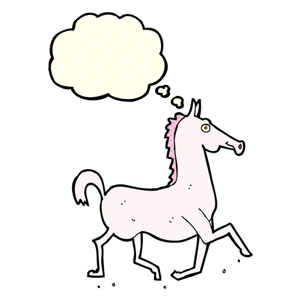 Cartoon horse with thought bubble — Stock Vector