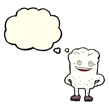 Düşünce baloncuğu olan kendini beğenmiş bir çizgi film karakteri.