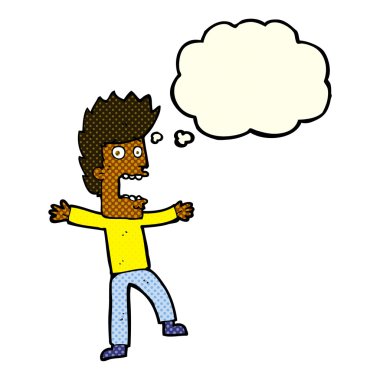 Çizgi film, düşünce balonlu adamı dehşete düşürdü.