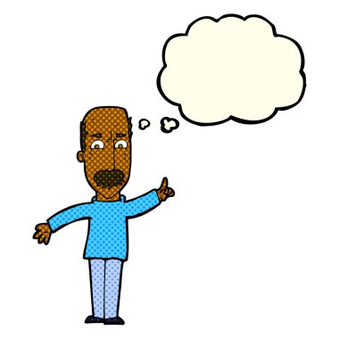 Çizgi film adamı, düşünce baloncuğuyla sert uyarı yayınlıyor.