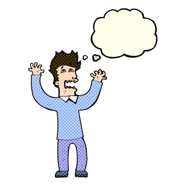 Çizgi film, düşünce balonlu adamı dehşete düşürdü.