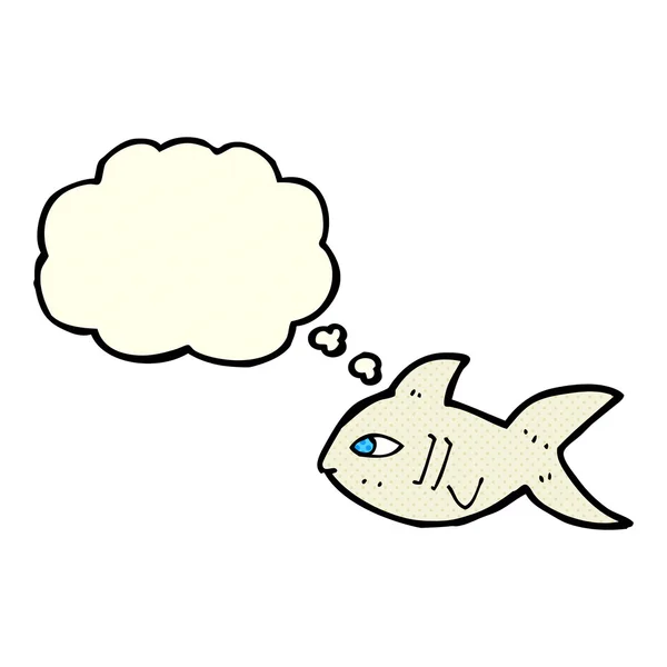 Cartoon fish with thought bubble — Stock Vector