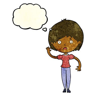 kabarcık karikatür sallayarak kadınla sanıyordum