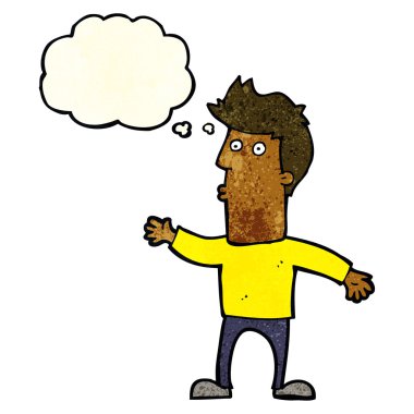 Çizgi film adamı düşünce balonuyla şaşırttı.