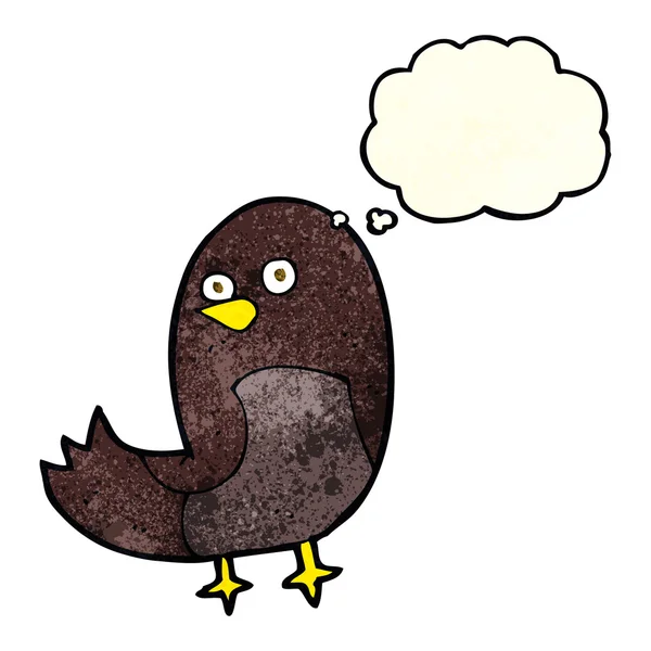 Ptak kreskówki z bańki myślowej — Wektor stockowy