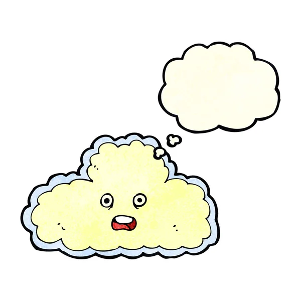 Símbolo de nuvem de desenho animado com bolha de pensamento —  Vetores de Stock
